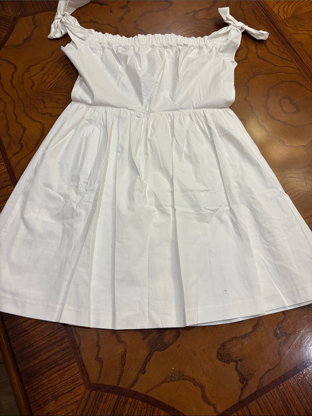 Club Monaco White Button-Front Tie-Shoulder Mini Sundress Size 10 - Picture 4 of 6